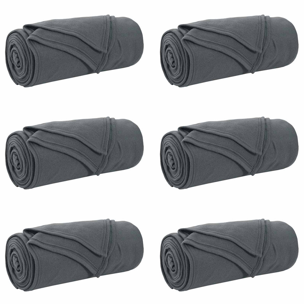 Vidaxl kleden 6 pcs donkergrijs 200 x 150 cm fleece