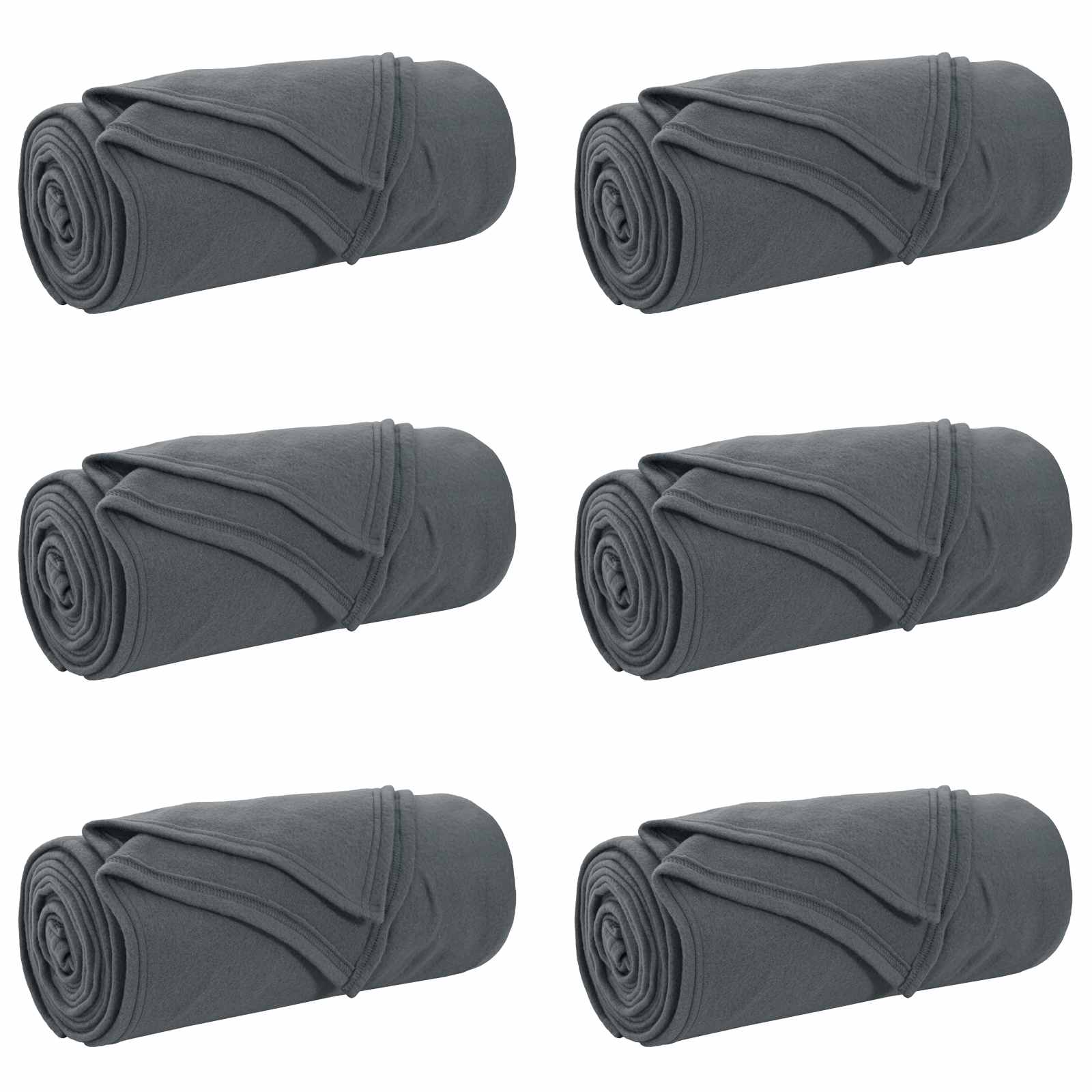 Vidaxl kleden 6 pcs donkergrijs 270 x 240 cm fleece
