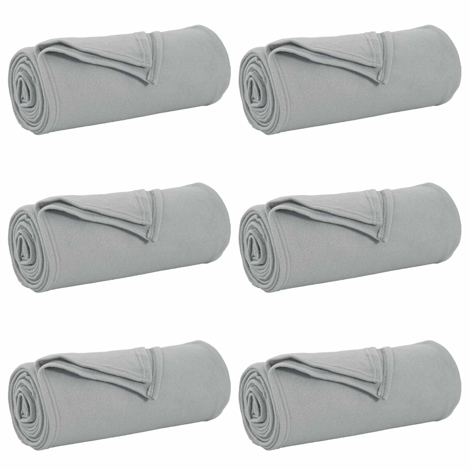 Vidaxl kleden 6 pcs grijs 270 x 240 cm fleece