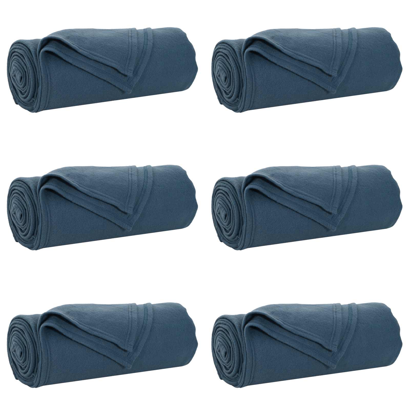 Vidaxl kleden 6 pcs marineblauw 240 x 220 cm fleece