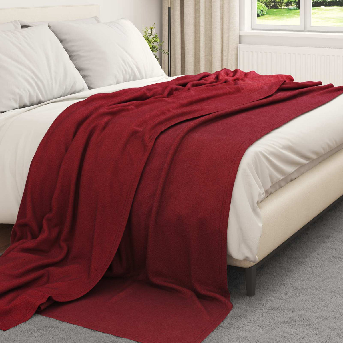 Vidaxl kleden 6 st bordeaux rood 270 x 240 cm 5.08 kg fleece