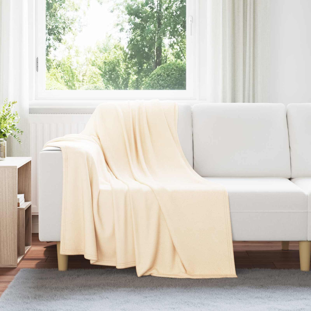 Vidaxl kleden 6 st crèmekleurig 170 x 130 cm 1.86 kg fleece
