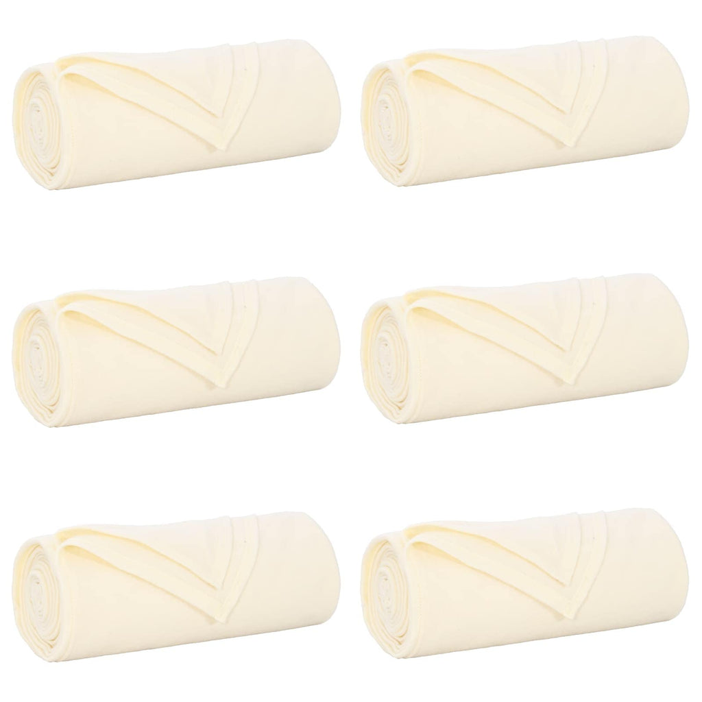 Vidaxl kleden 6 pcs crème 270 x 240 cm fleece