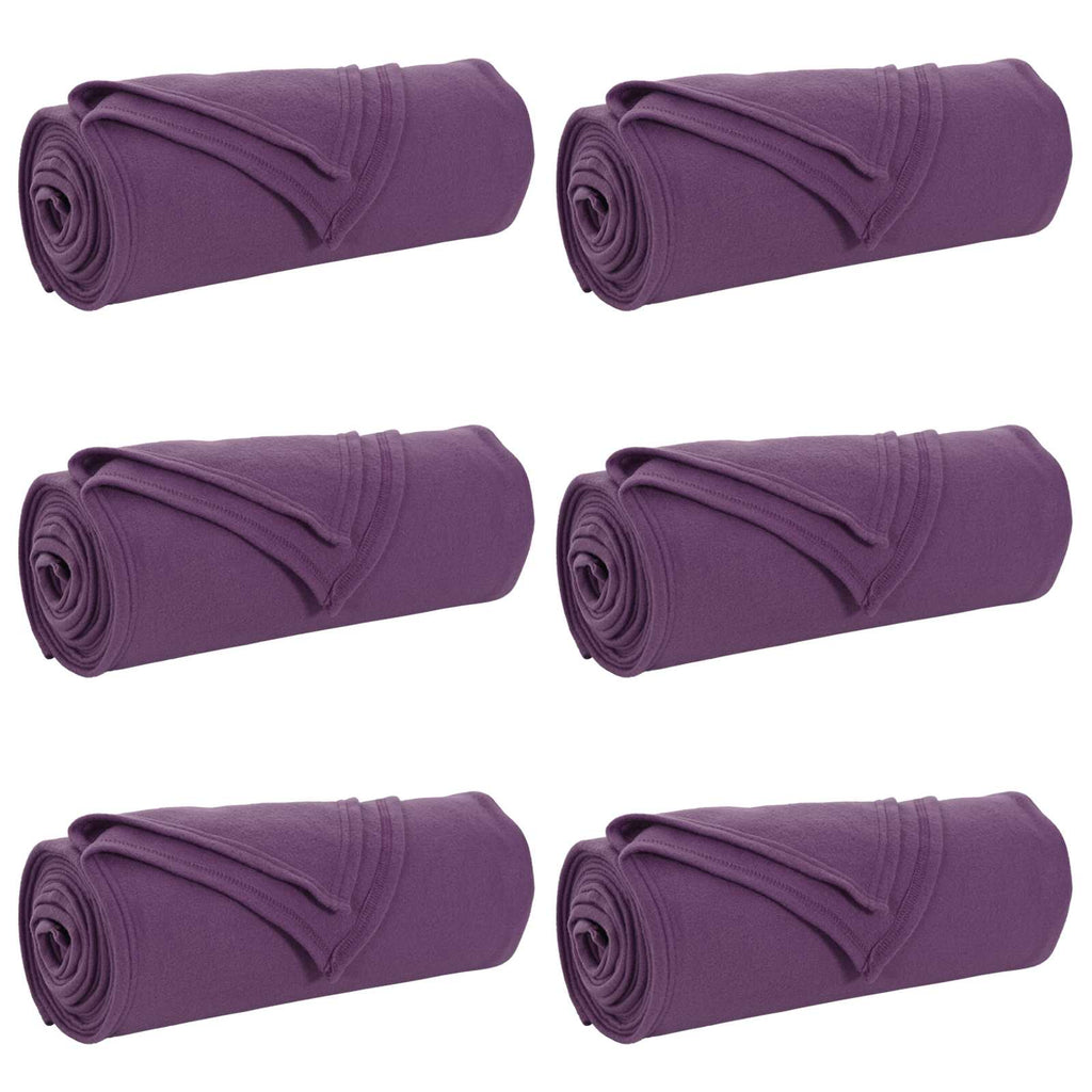 Vidaxl kleden 6 pcs paars 170 x 130 cm fleece