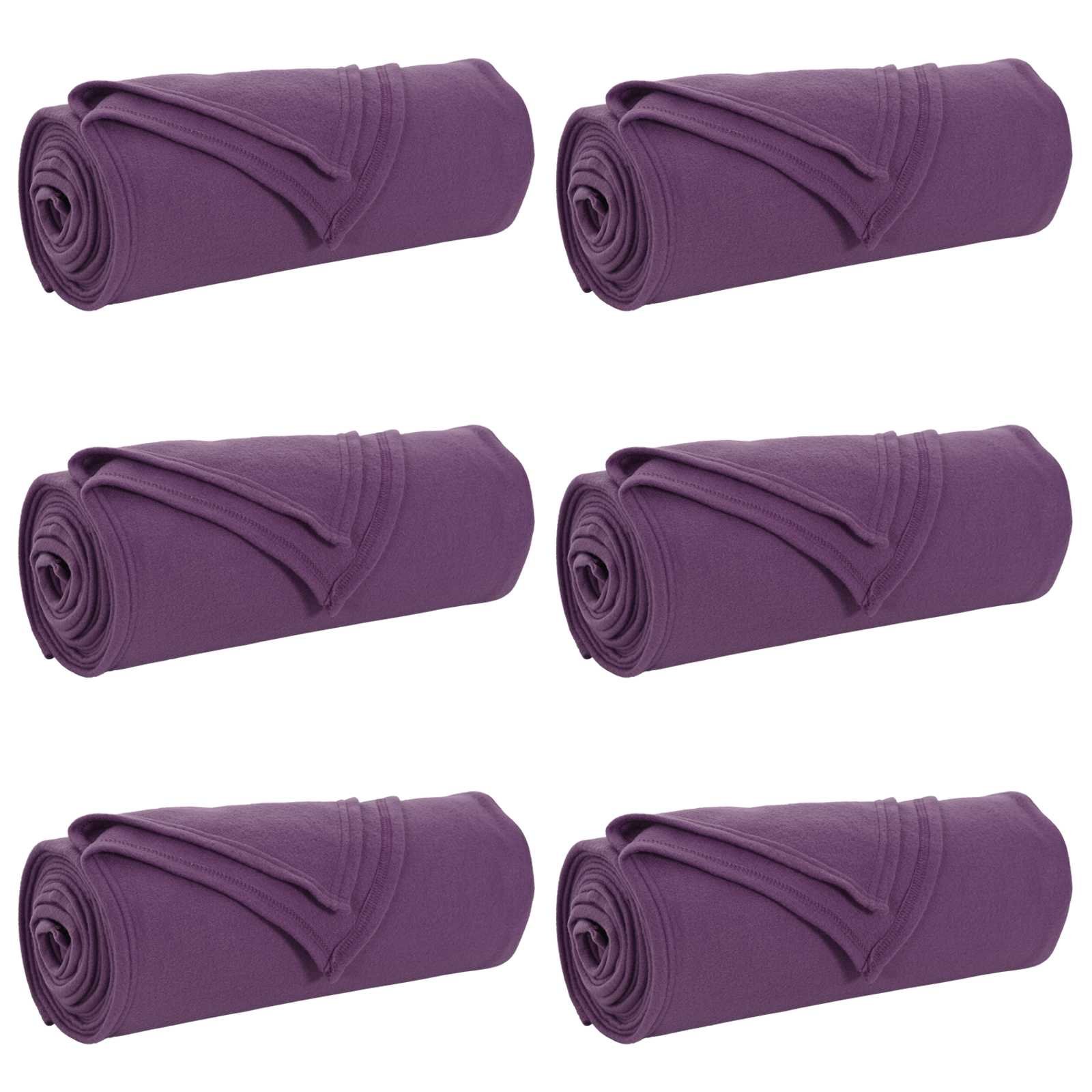 Vidaxl kleden 6 pcs paars 270 x 240 cm fleece
