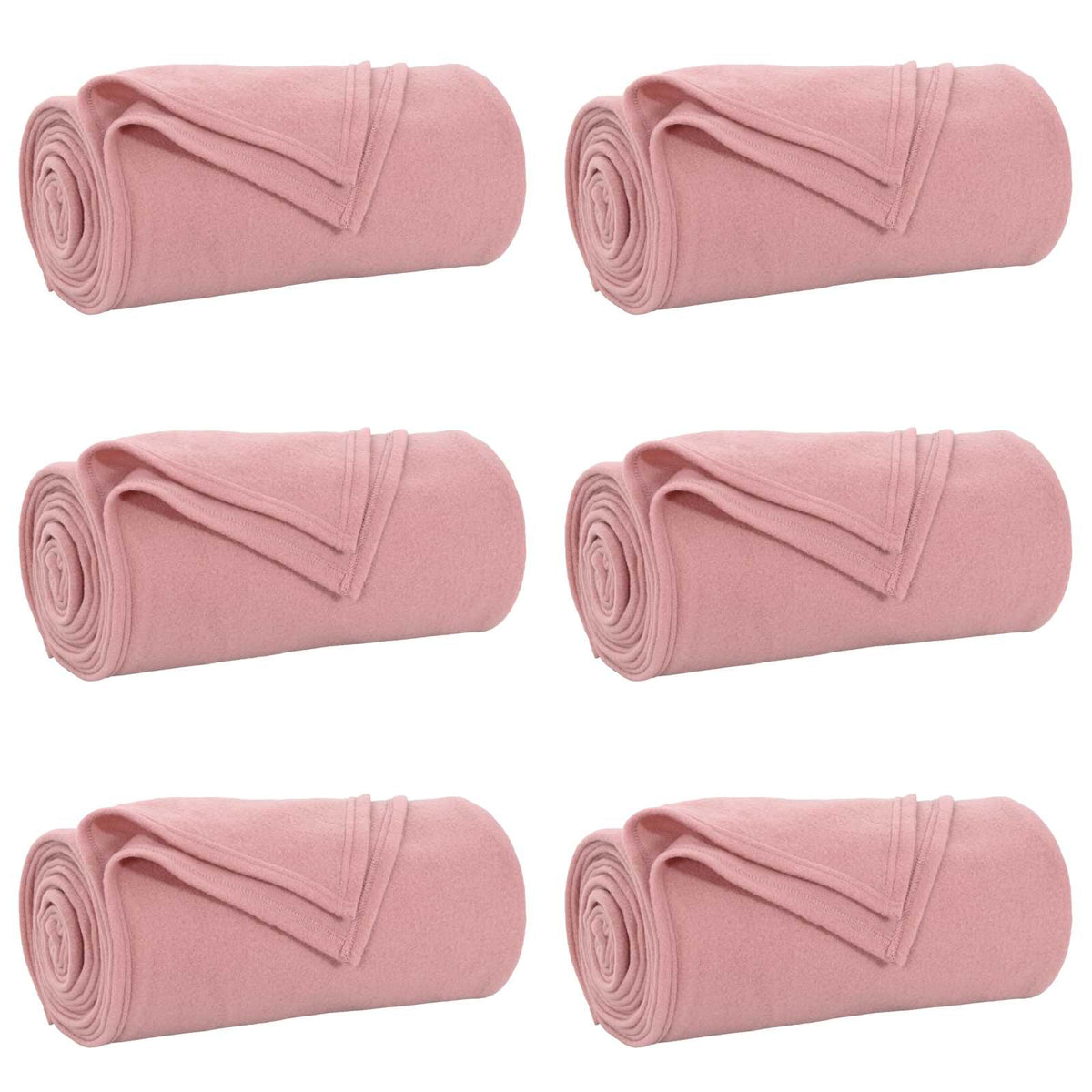 Vidaxl kleden 6 st roze 170 x 130 cm 1,86 kg fleece