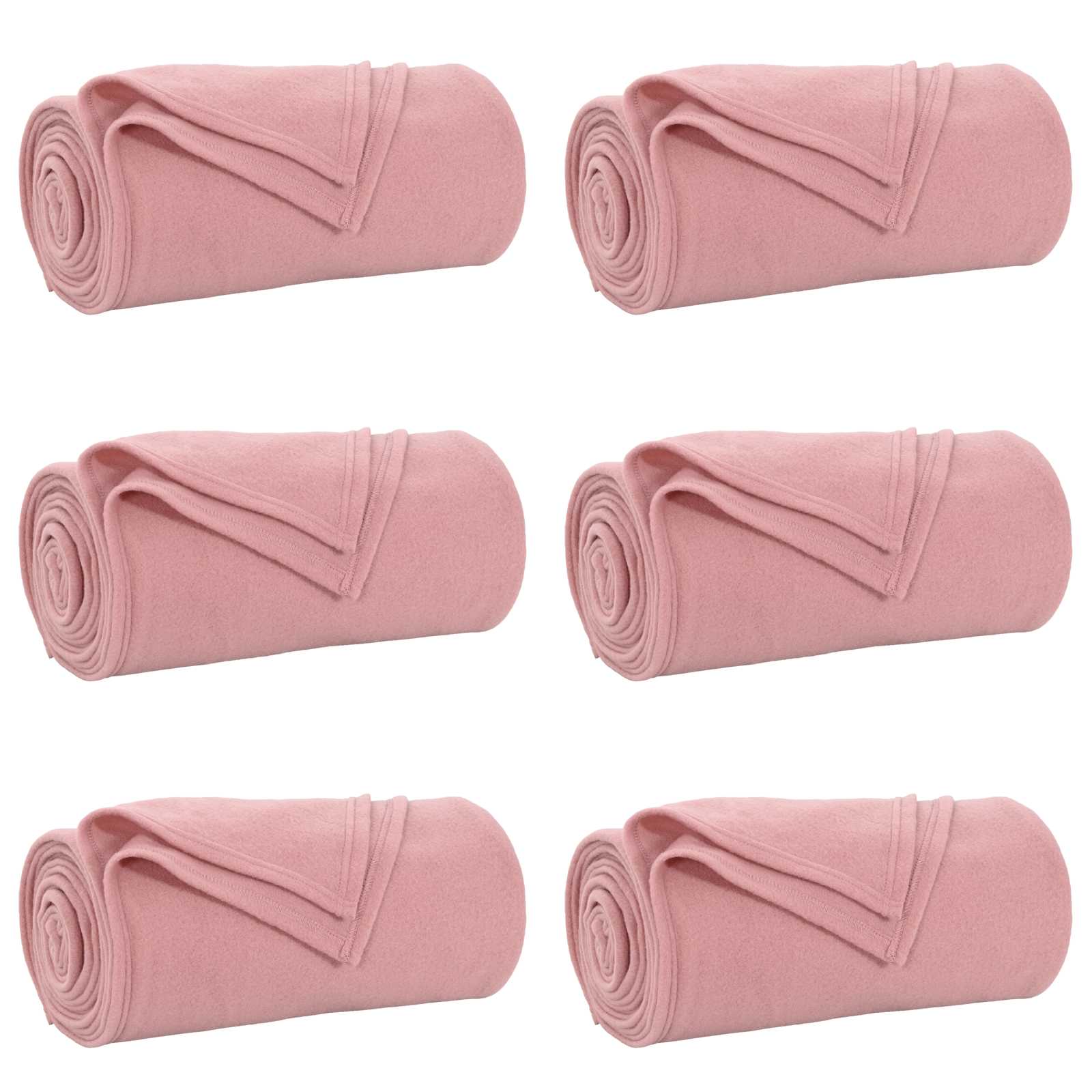 Vidaxl kleden 6 pcs roze 270 x 240 cm fleece