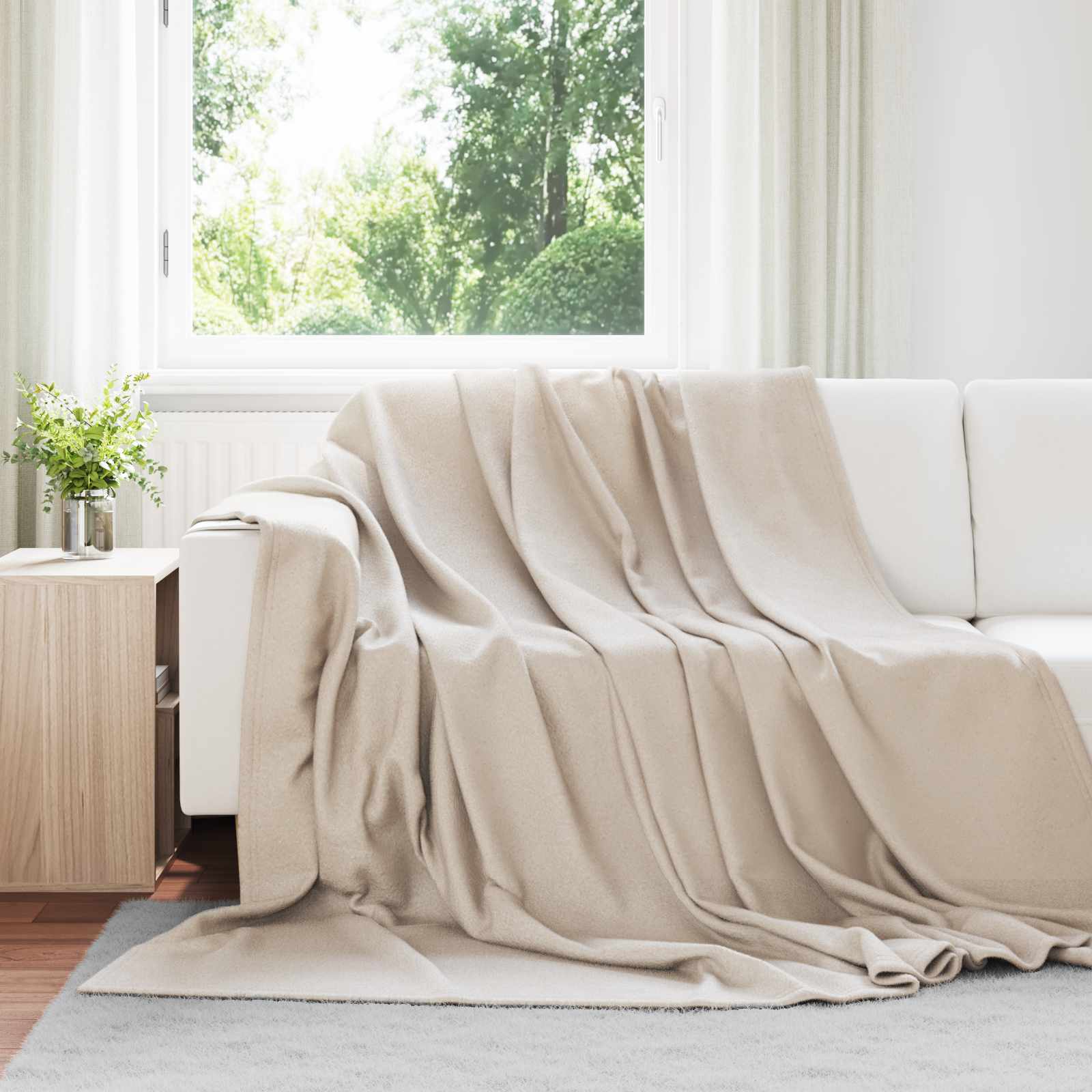 Vidaxl kleden 24 pcs beige 270 x 240 cm fleece