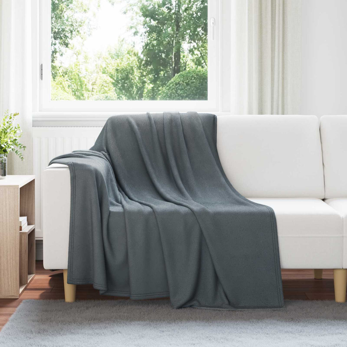 Vidaxl kleden 24 st donkergrijs 200 x 150 cm 10.41 kg fleece