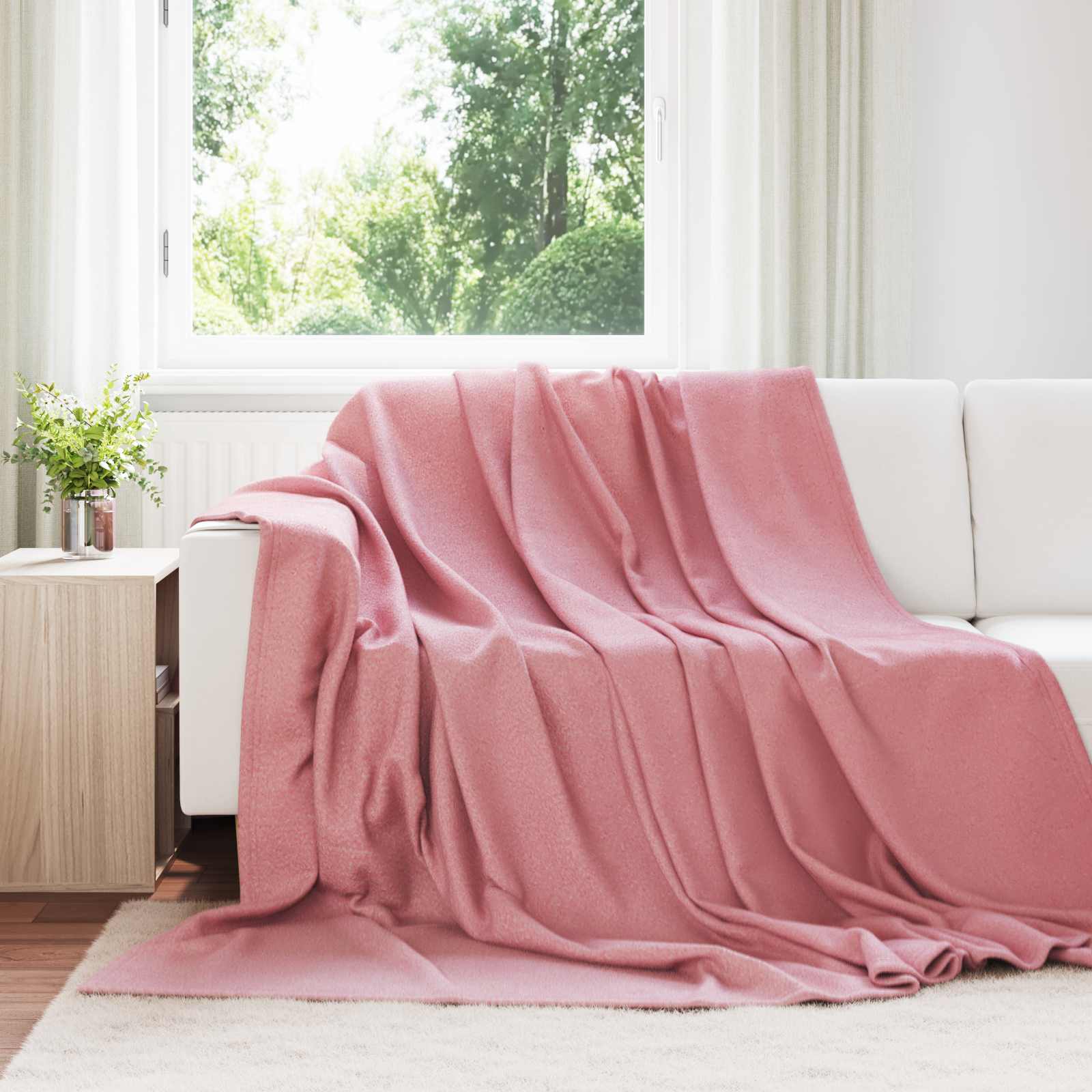 Vidaxl kleden 24 pcs roze 240 x 220 cm fleece