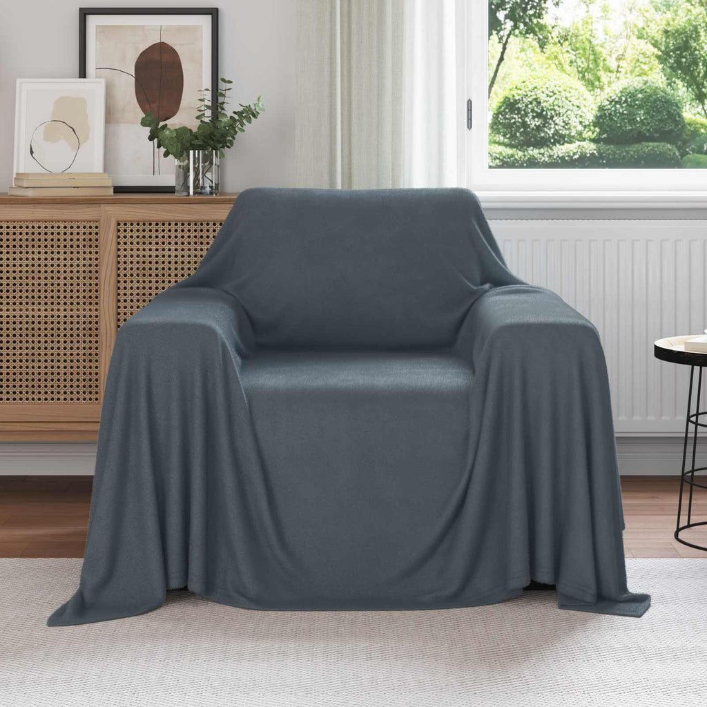 Vidaxl plaid donkergrijs 210 x 140 cm 0,41 kg fleece