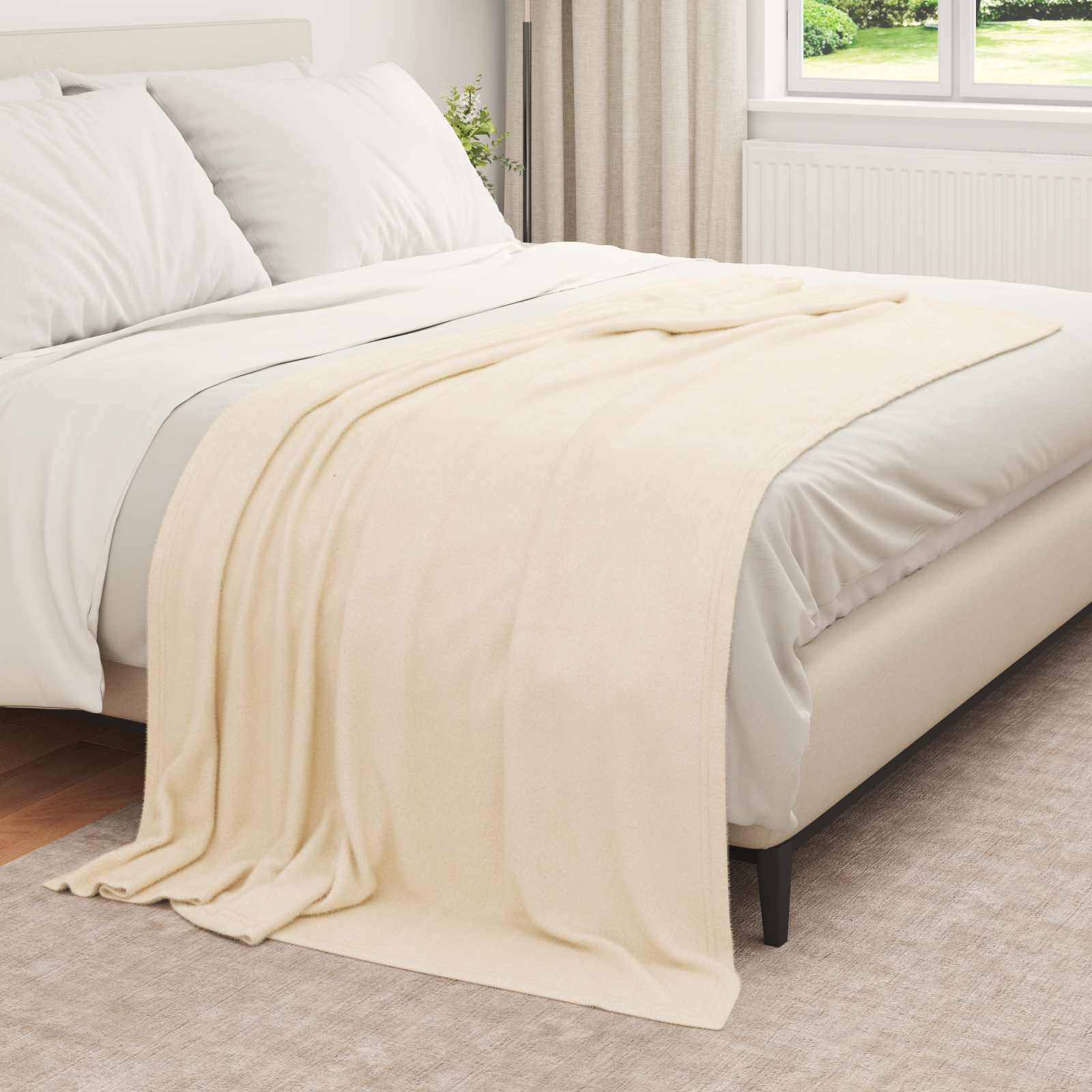 Vidaxl kleden 6 pcs crème 210 x 140 cm fleece