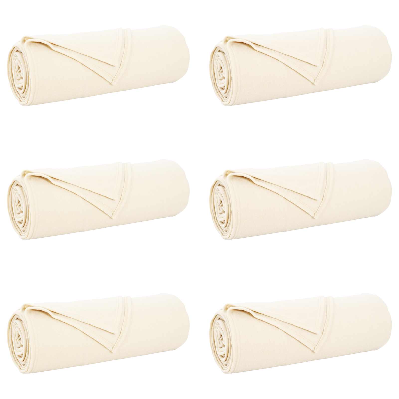 Vidaxl kleden 6 pcs crème 280 x 210 cm fleece