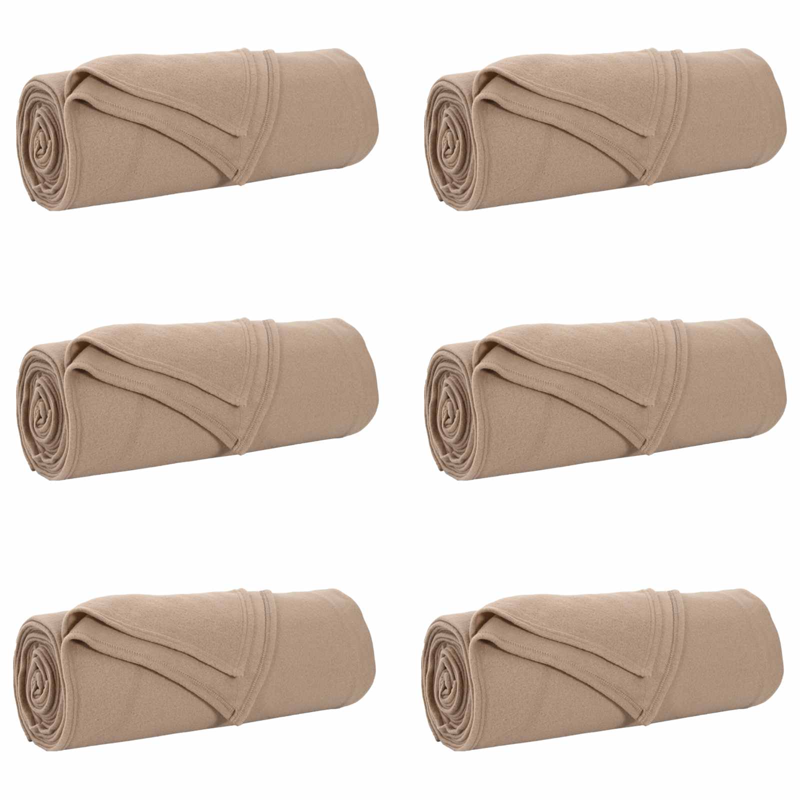 Vidaxl kleden 6 pcs kameel 210 x 140 cm fleece
