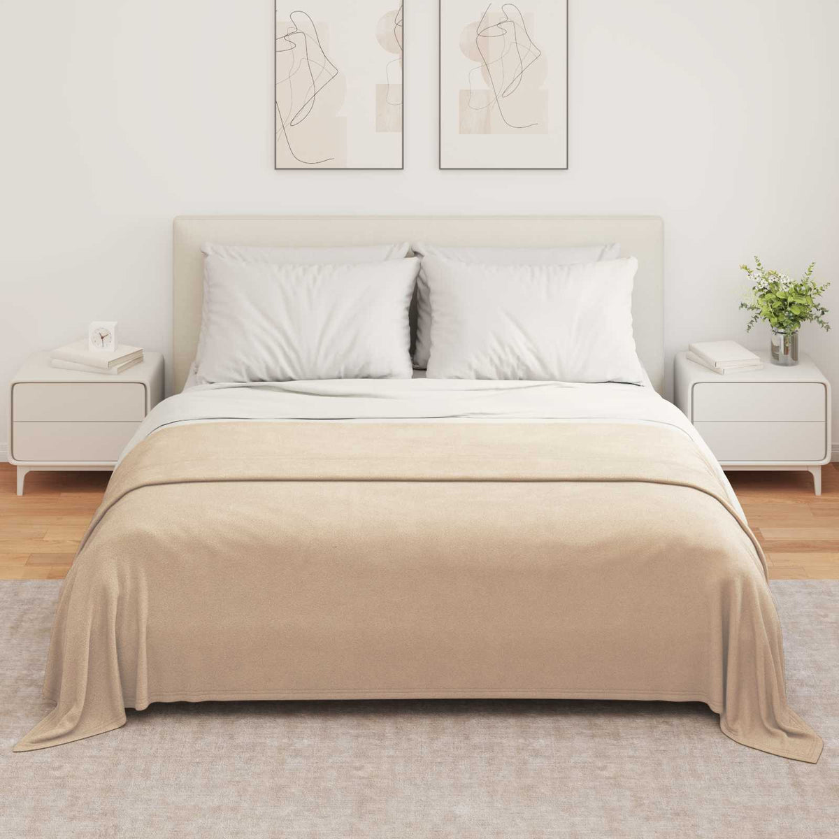Vidaxl kleden 6 st camel 280 x 210 cm 4,75 kg fleece