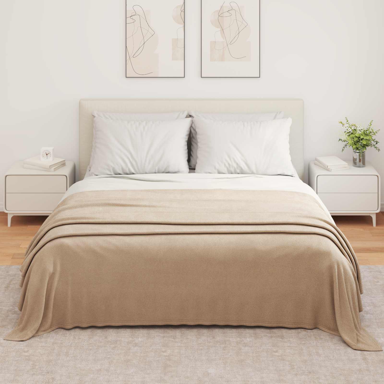 Vidaxl kleden 6 pcs kameel 350 x 270 cm fleece