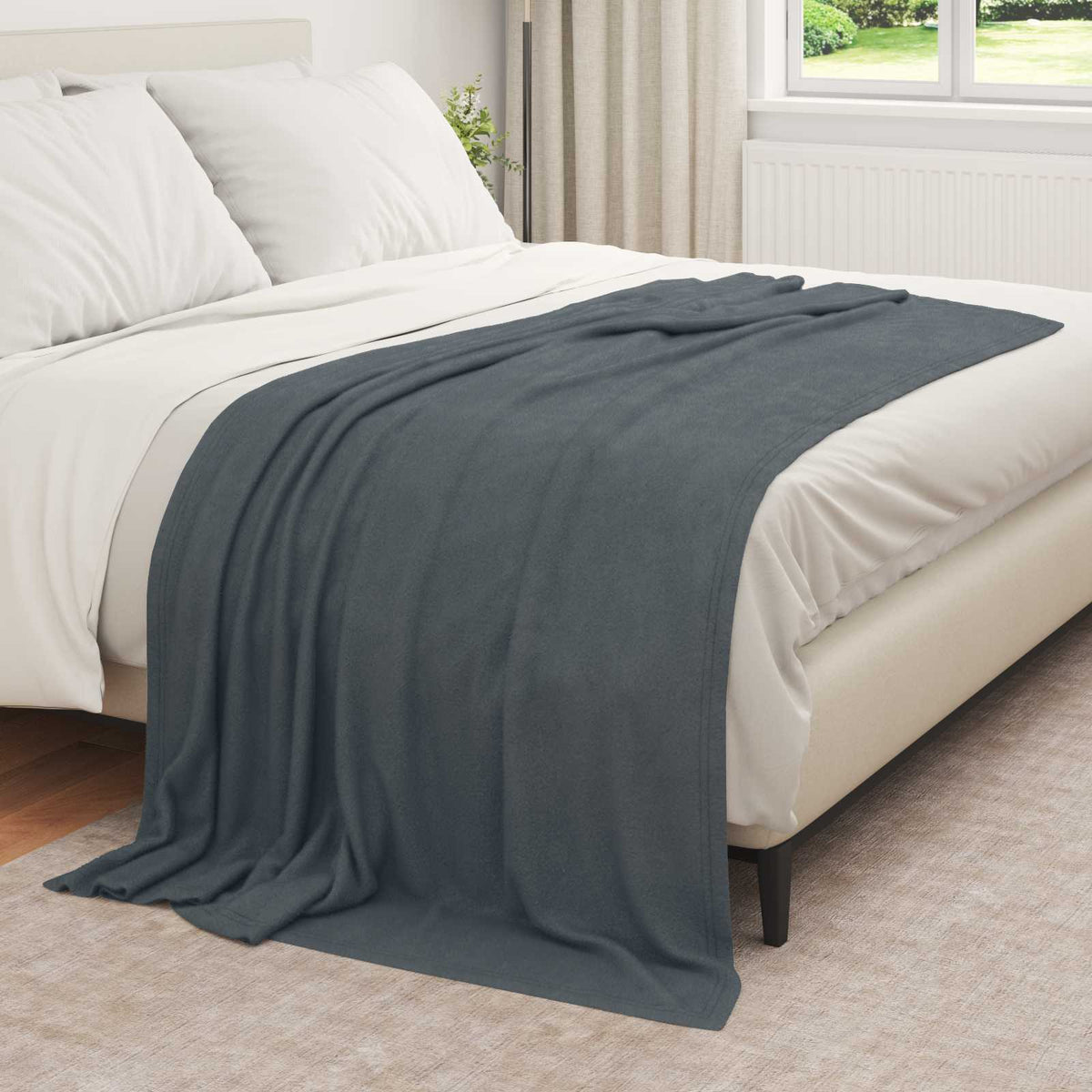 Vidaxl kleden 6 st donkergrijs 210 x 140 cm 2.56 kg fleece