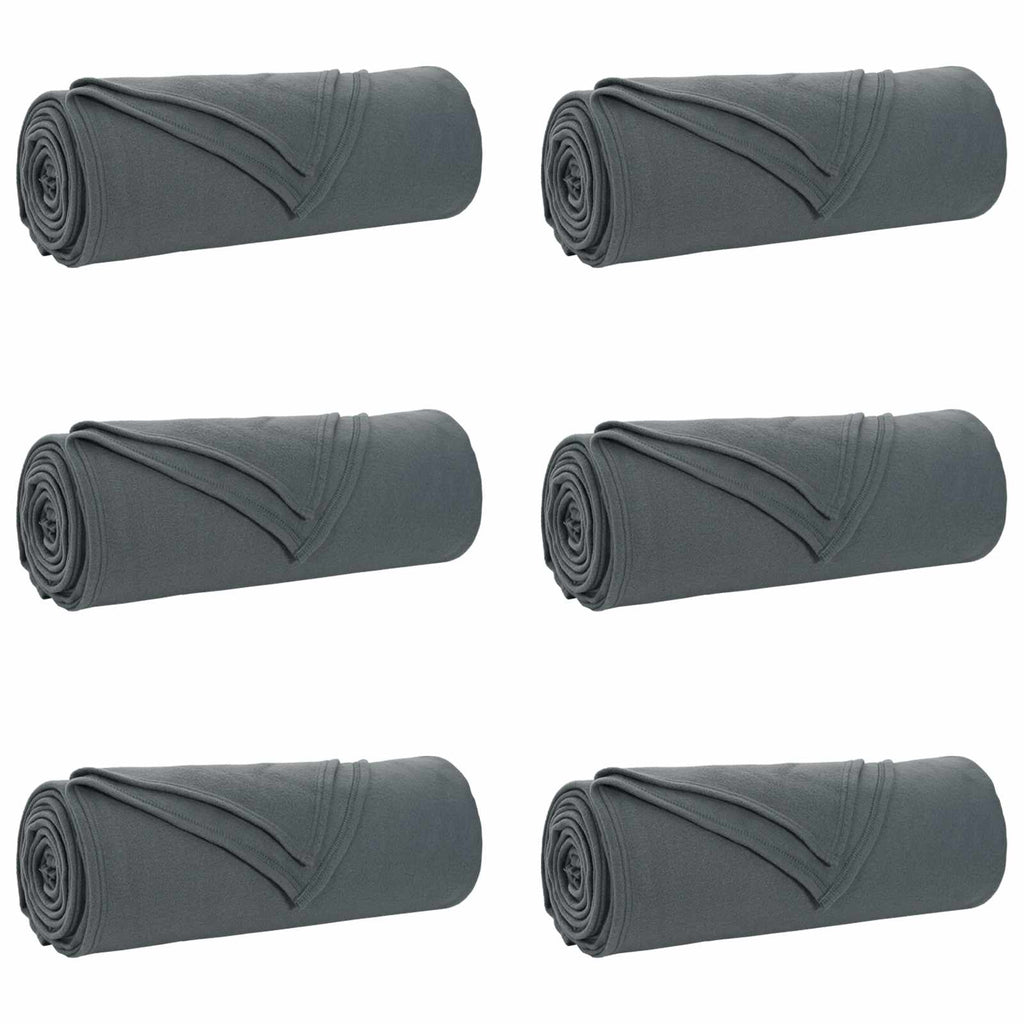 Vidaxl kleden 6 pcs donkergrijs 350 x 270 cm fleece