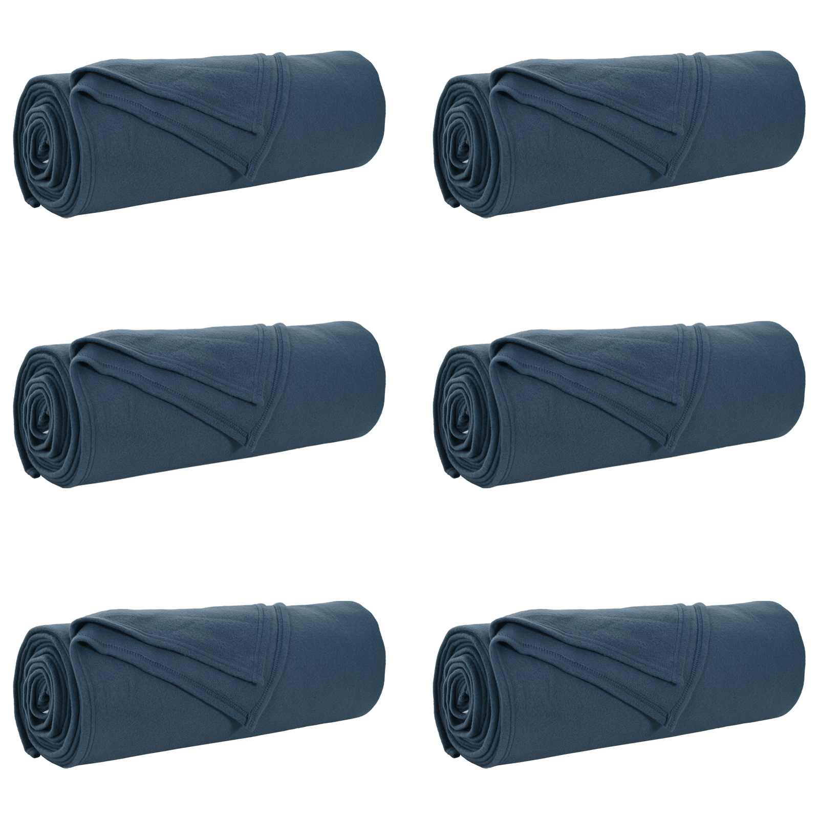 Vidaxl kleden 6 pcs marineblauw 210 x 140 cm fleece