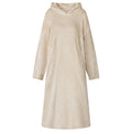 Vidaxl deken hoodie beige m flanel