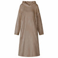 Vidaxl deken hoodie kameel l flanel