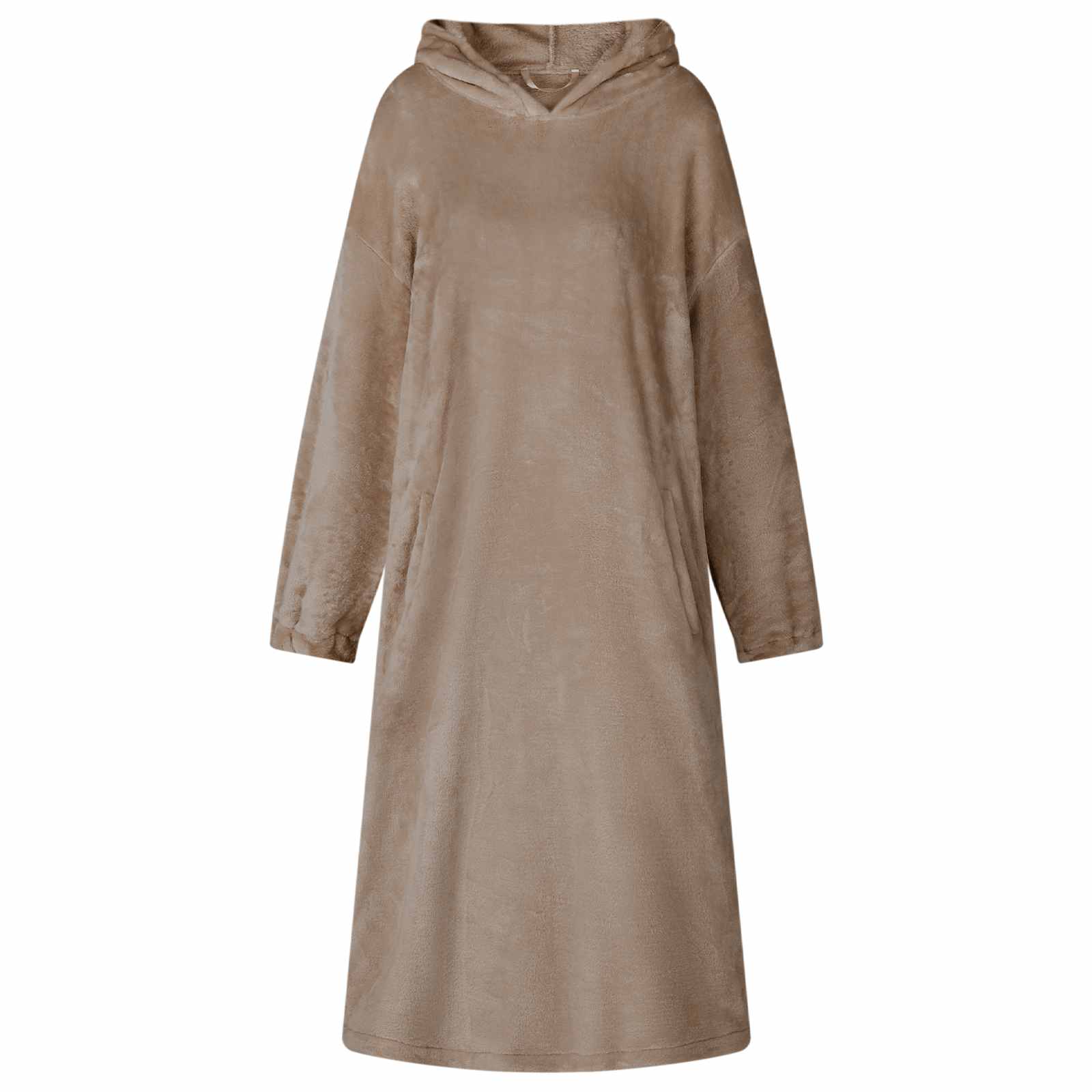 Vidaxl deken hoodie kameel l flanel