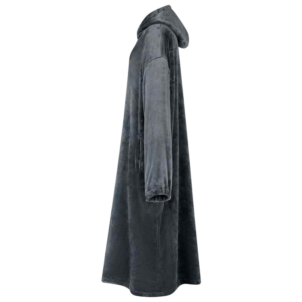 Vidaxl deken hoodie marineblauw l flanel