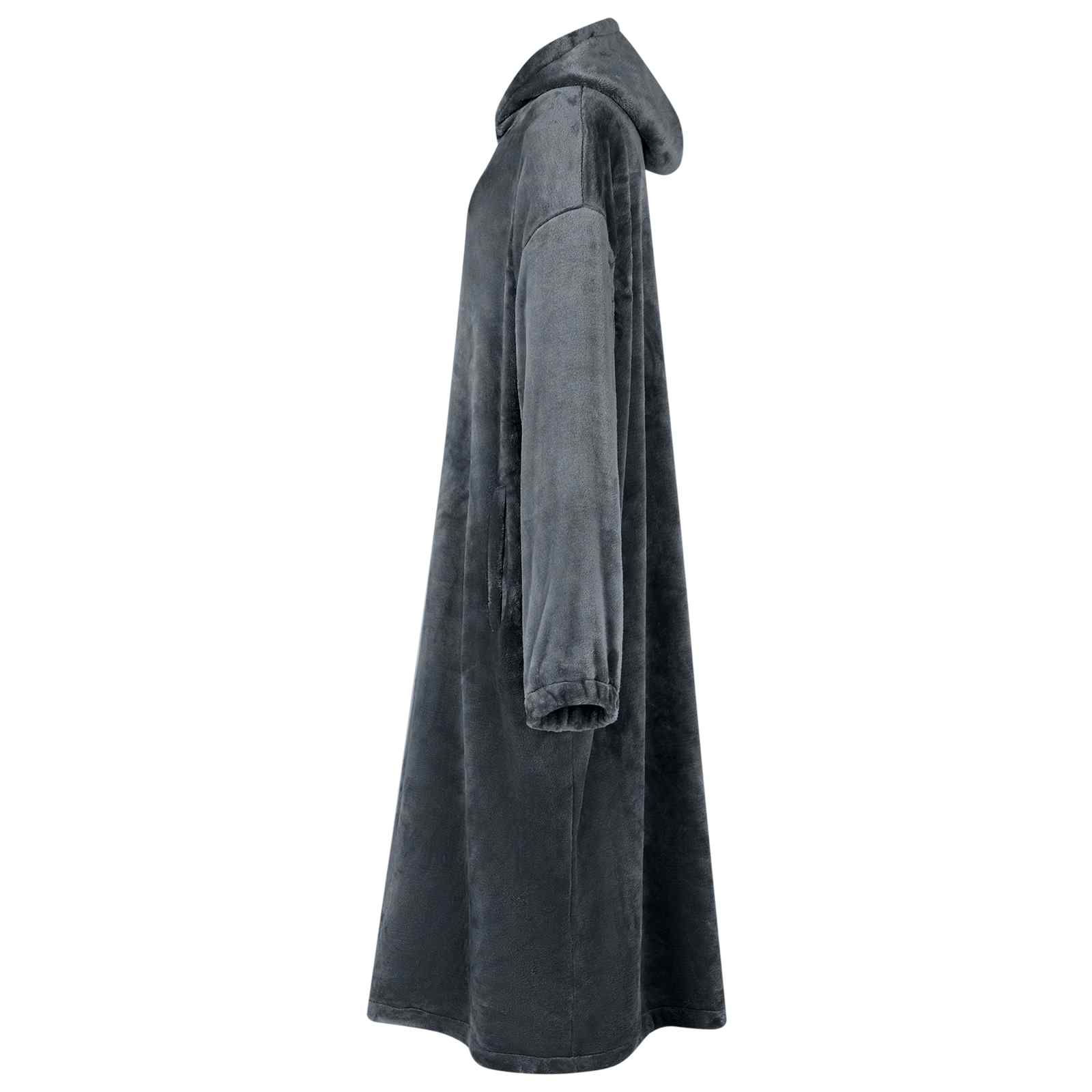 Vidaxl deken hoodie marineblauw l flanel