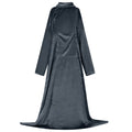 Vidaxl deken hoodie marineblauw f flanel