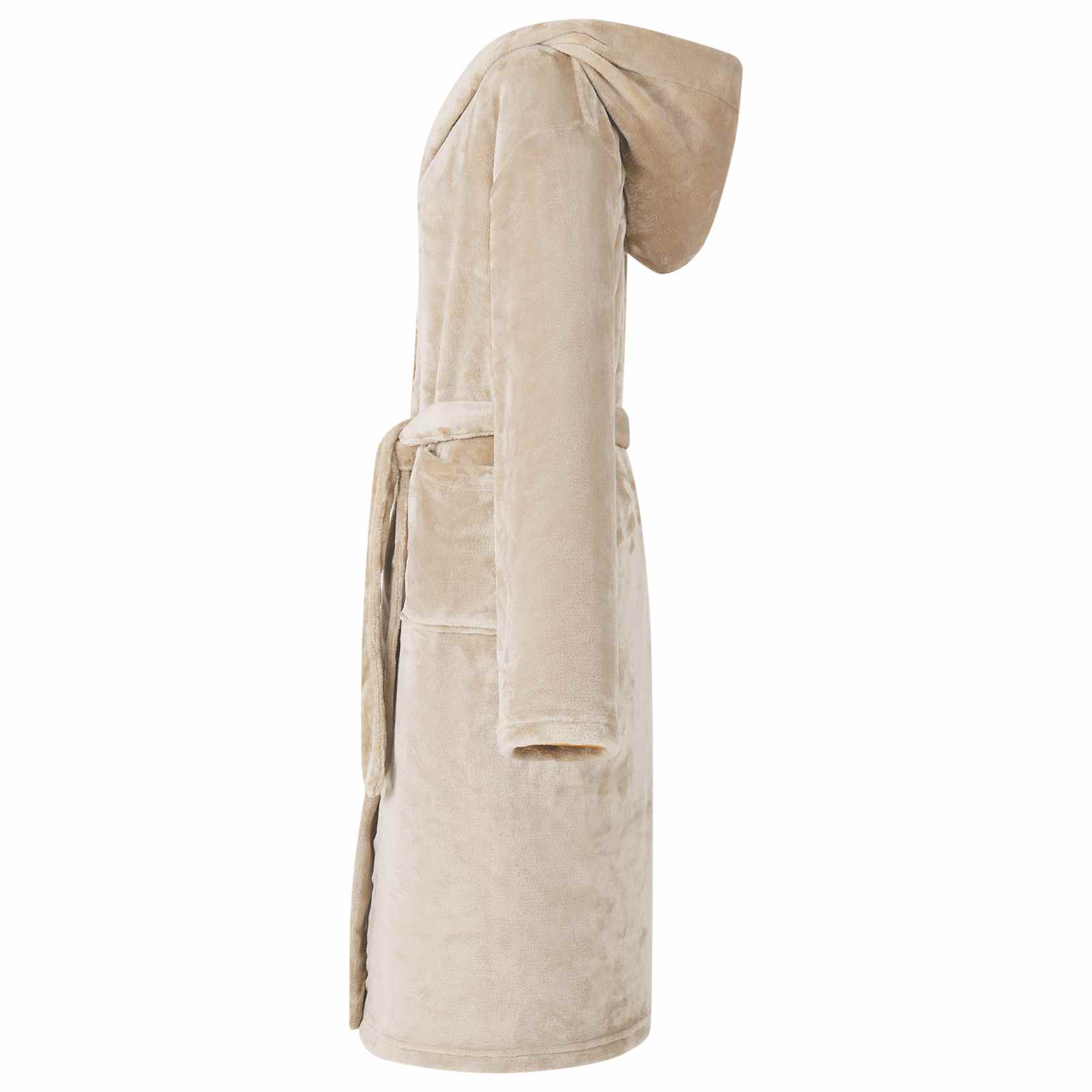 Vidaxl badjas hoodie beige xxxl flanel