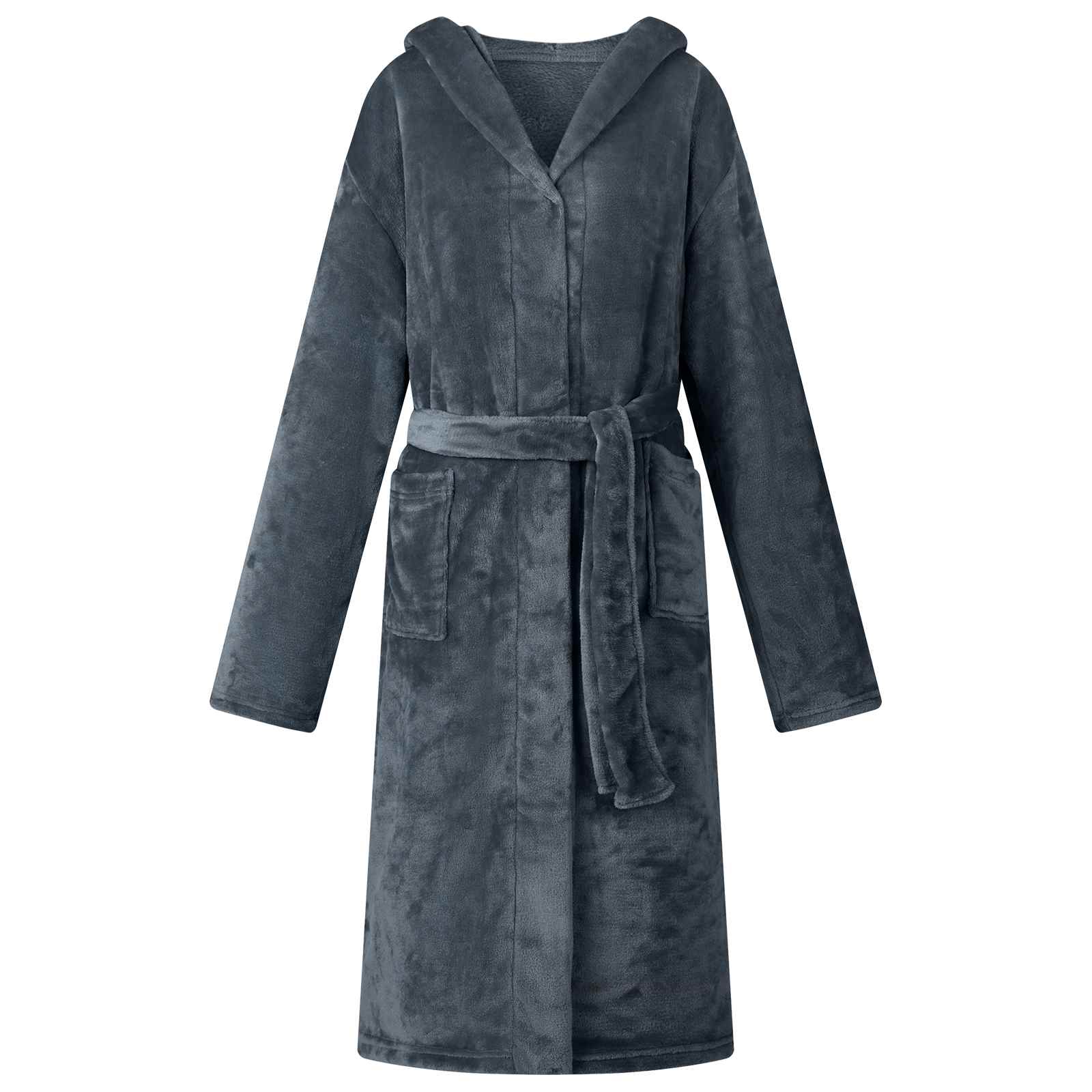 Vidaxl badjas hoodie marineblauw xxl flanel