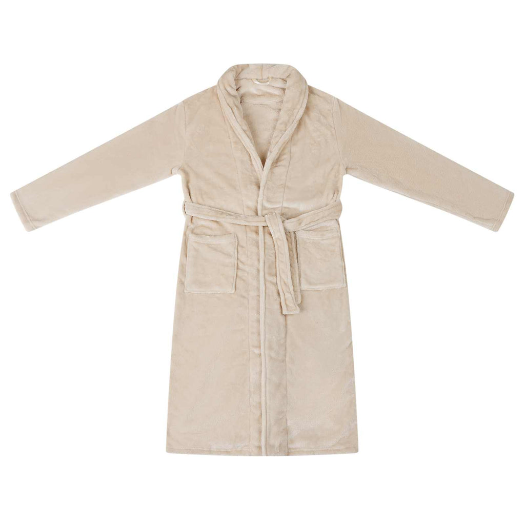 Vidaxl badjas zonder kap beige xxl flanel