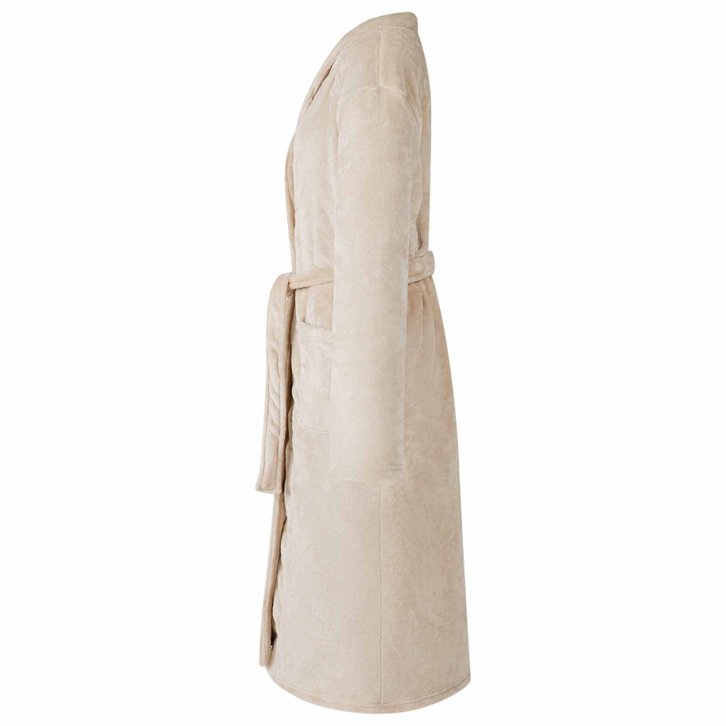 Vidaxl badjas zonder kap beige xxl flanel