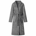 Vidaxl badjas zonder kap donkergrijs m flanel