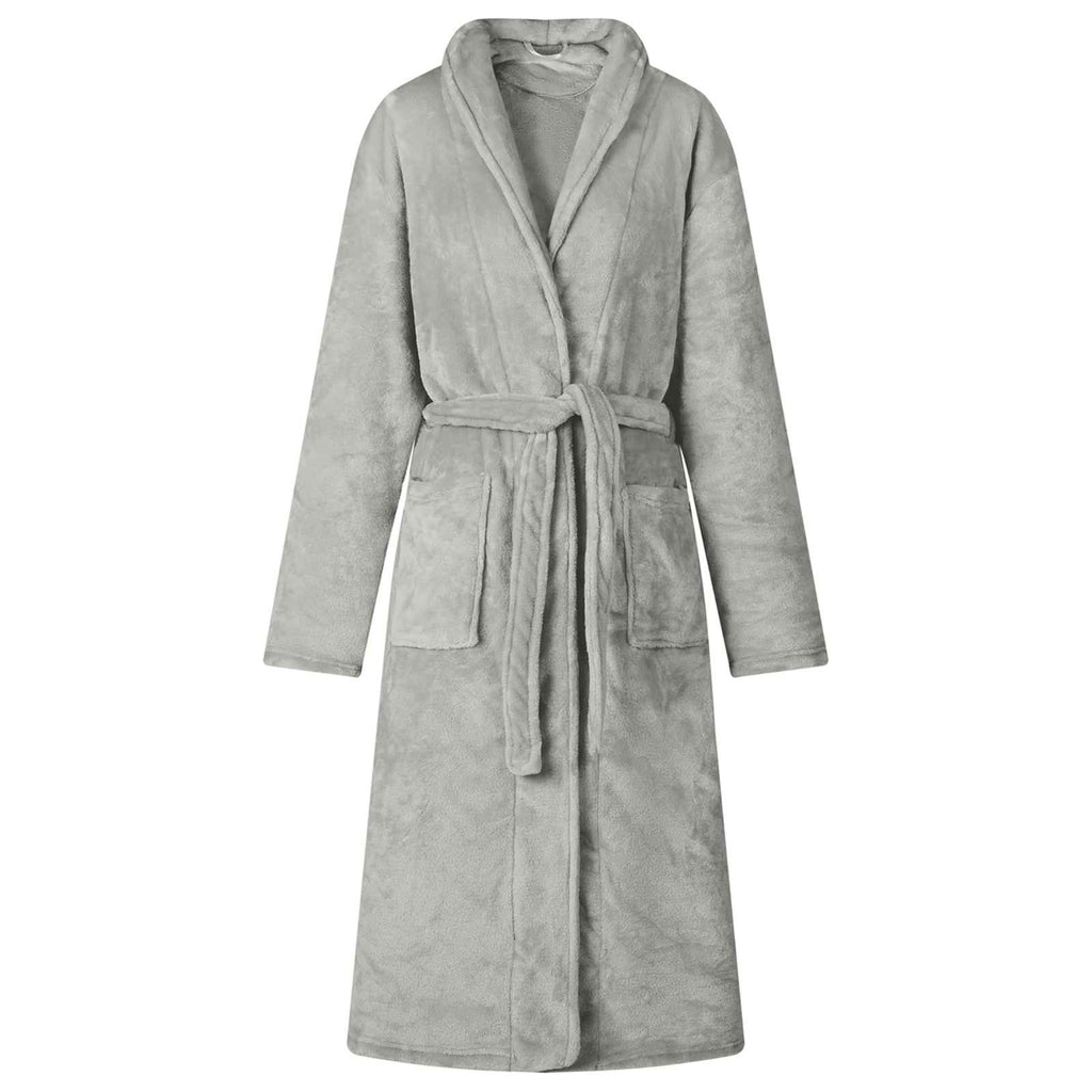 Vidaxl badjas zonder kap grijs xl flanel