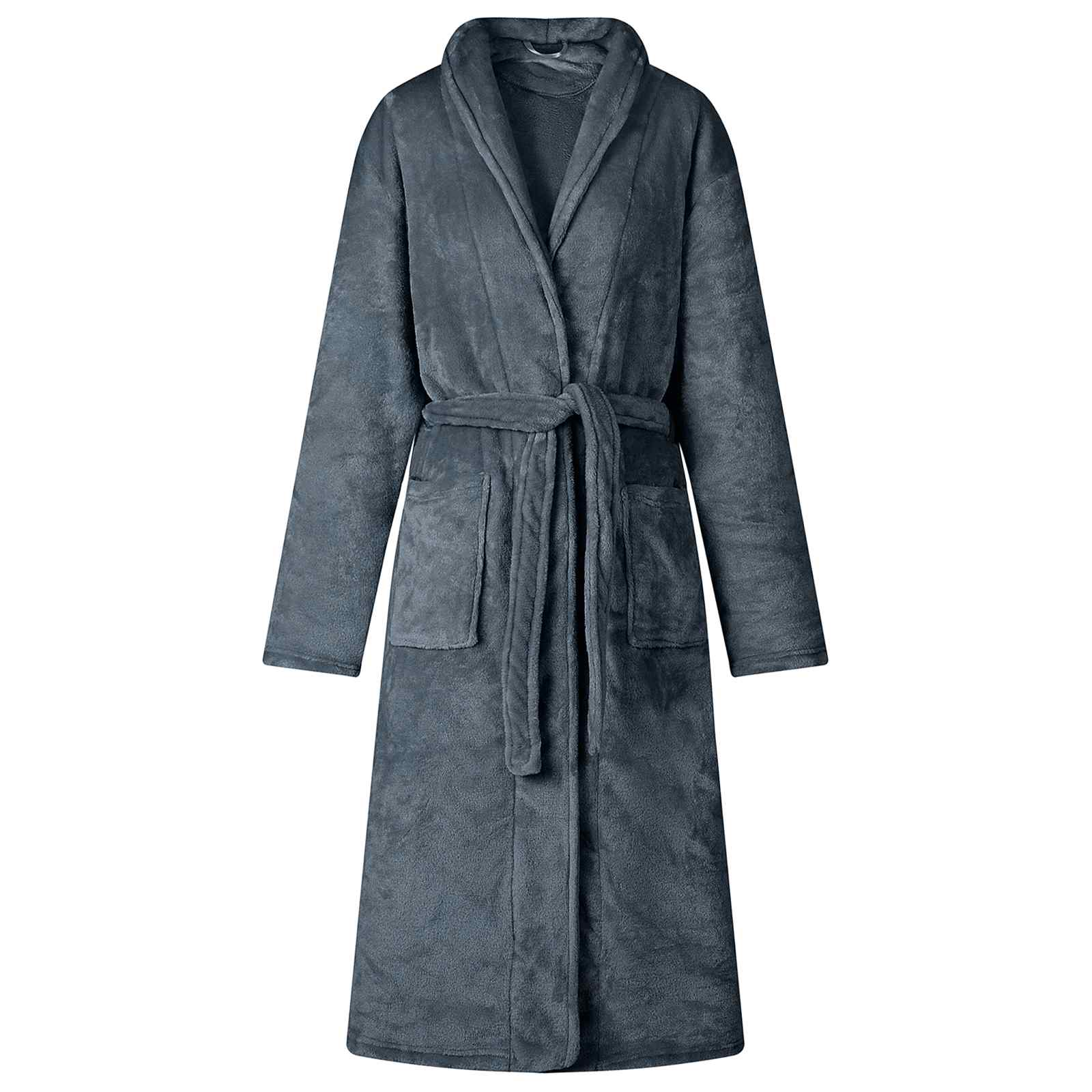 Vidaxl badjas zonder kap marineblauw xxl flanel