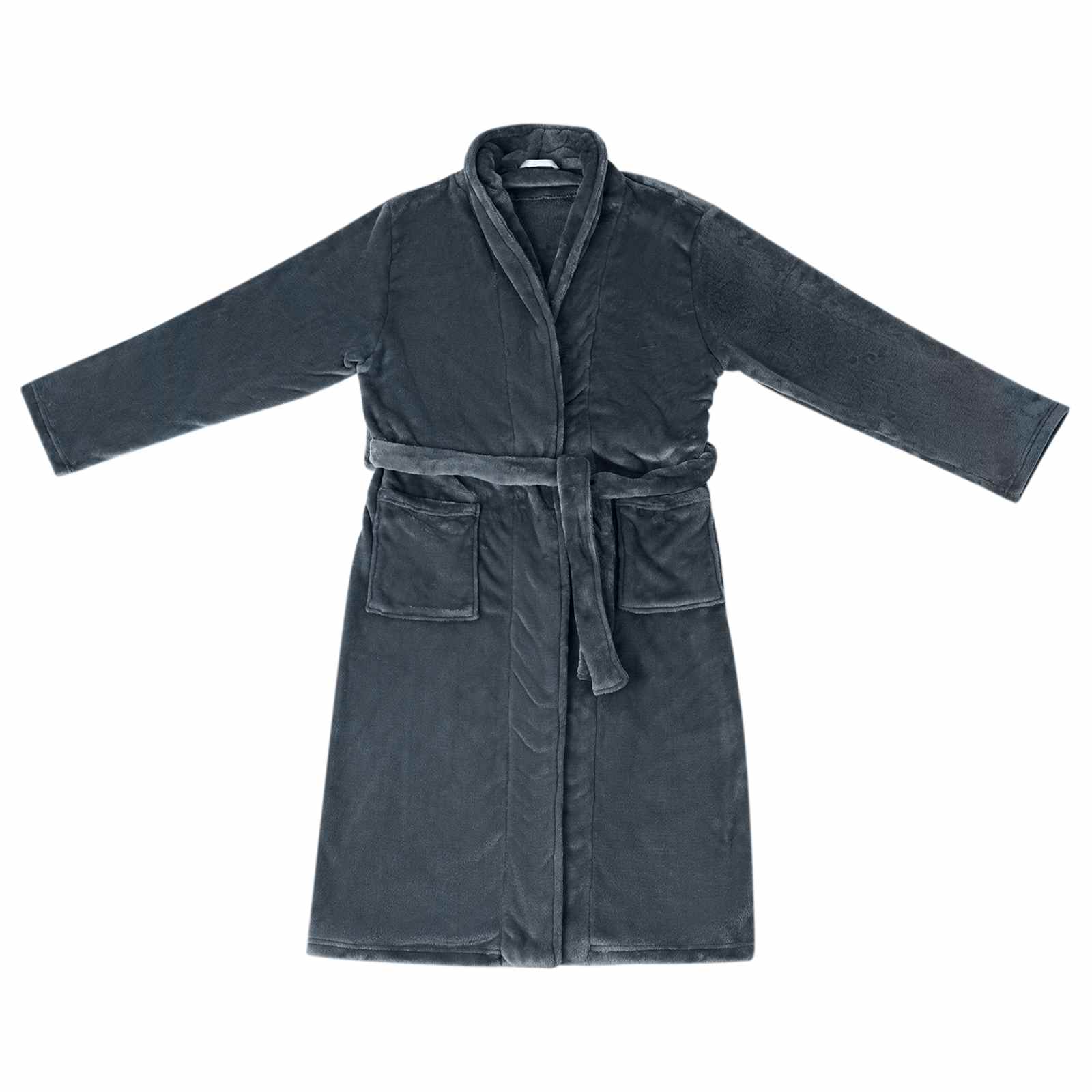 Vidaxl badjas zonder kap marineblauw xxxl flanel