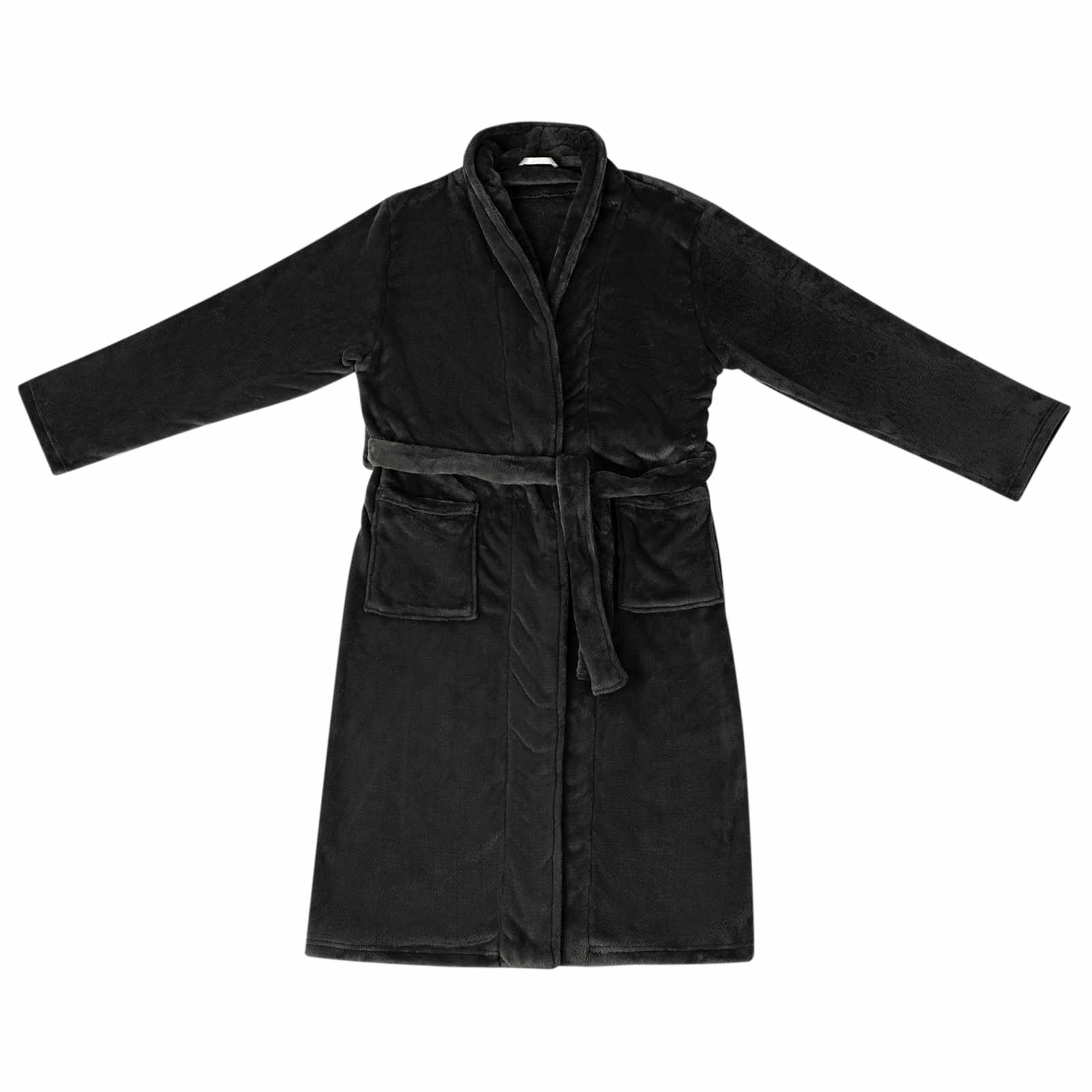 Vidaxl badjas zonder kap zwart xxl flanel