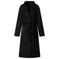 Vidaxl badjas zonder kap zwart xxxl flanel
