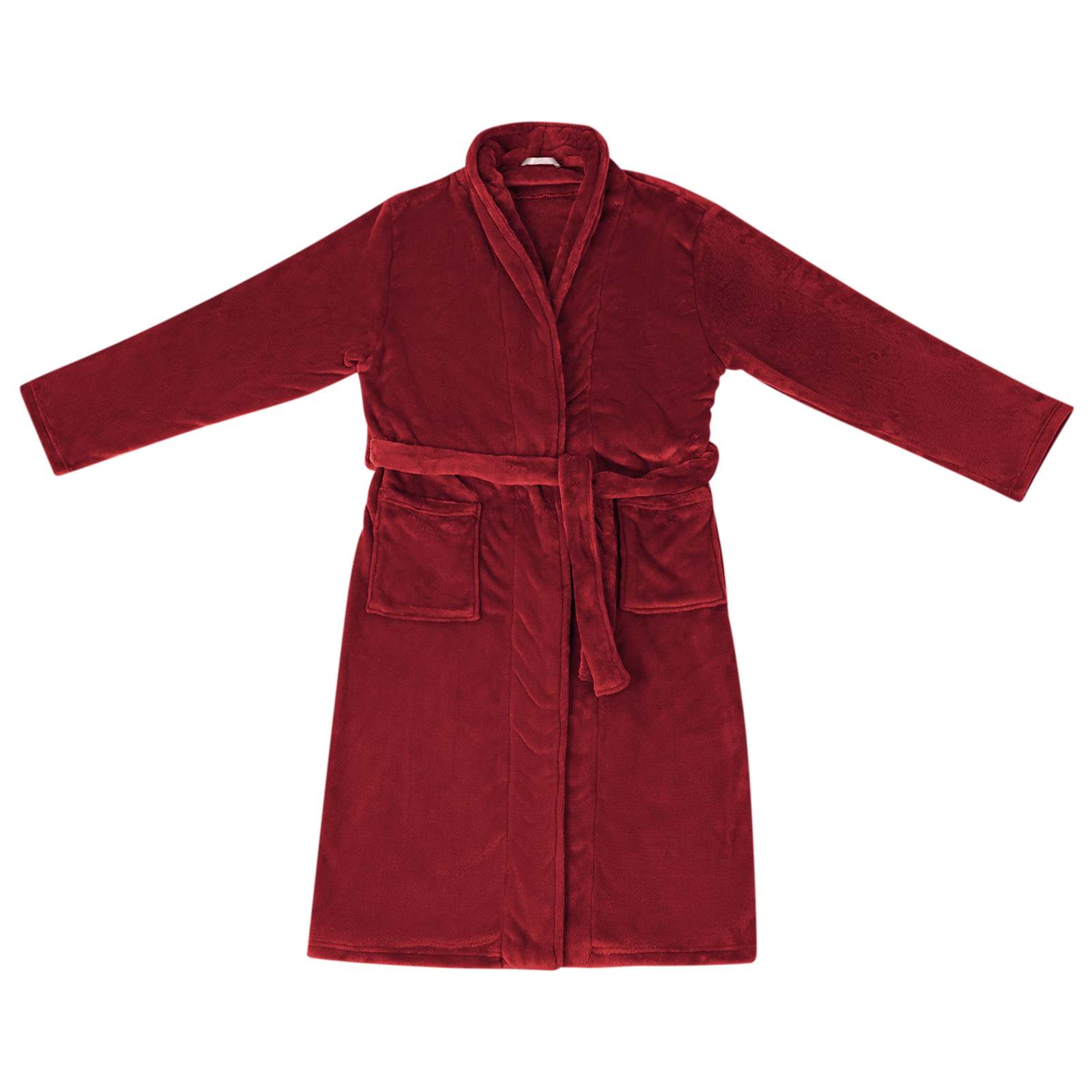 Vidaxl badjas zonder kap bordeaux rood s flanel