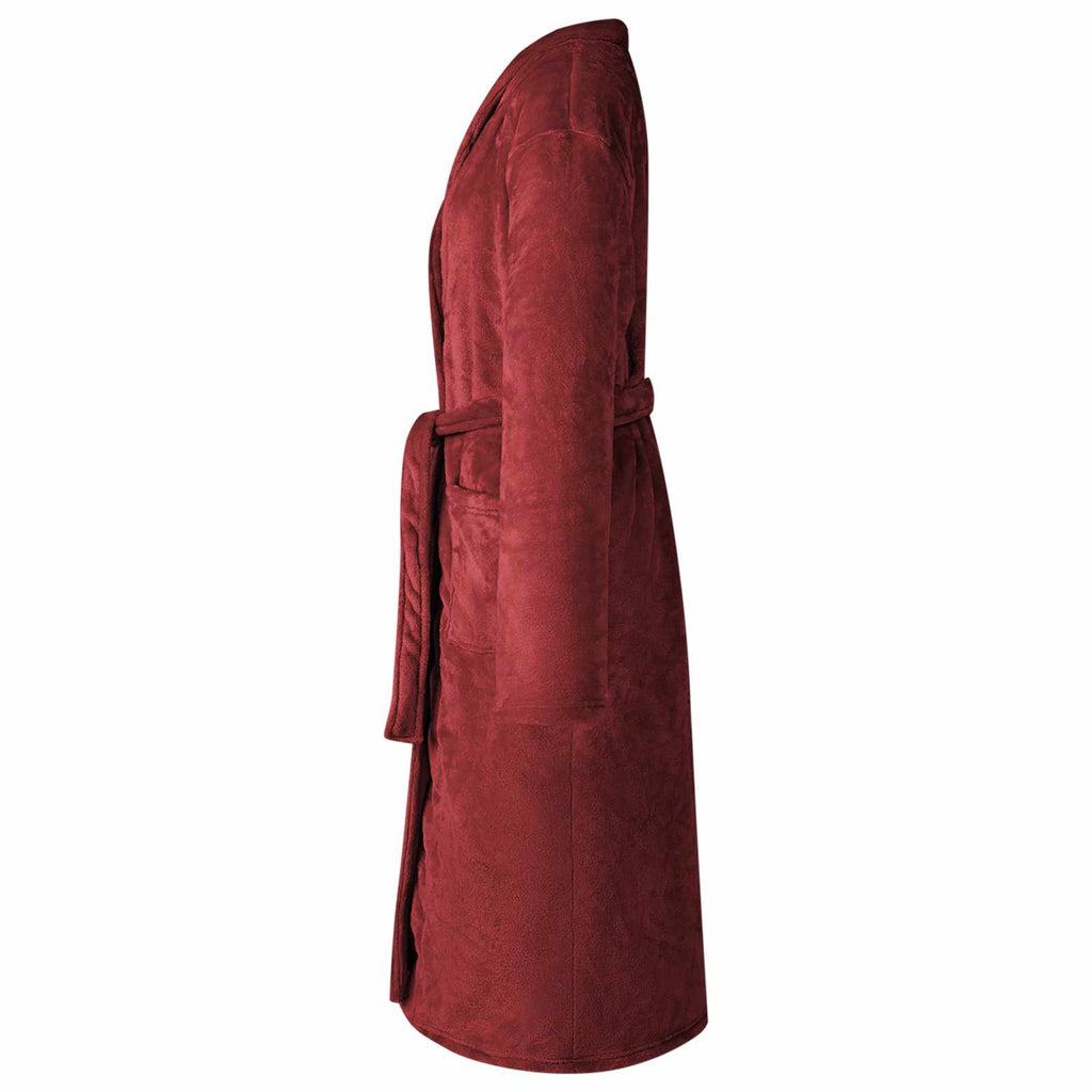Vidaxl badjas zonder kap bordeaux rood s flanel