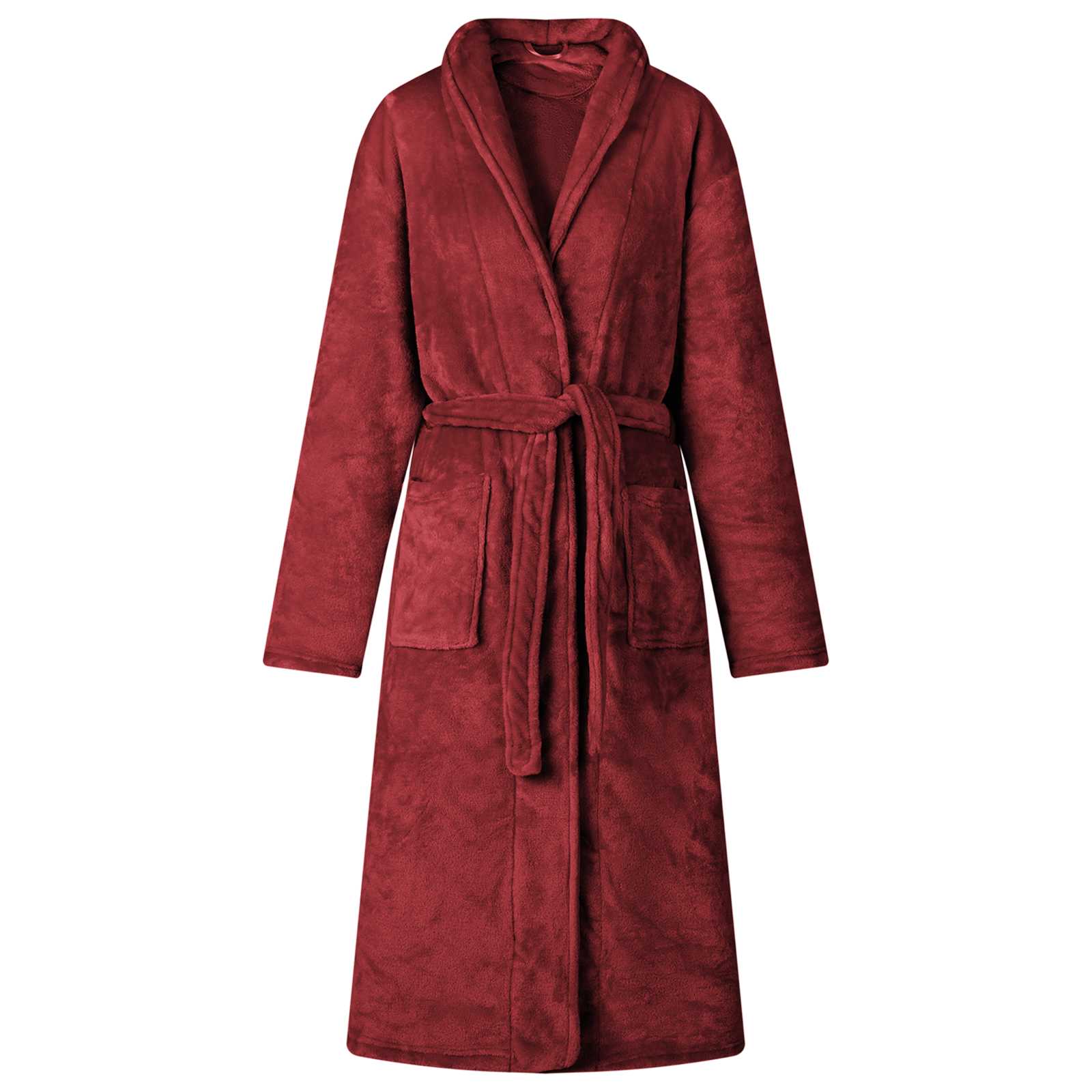 Vidaxl badjas zonder kap bordeaux rood xl flanel
