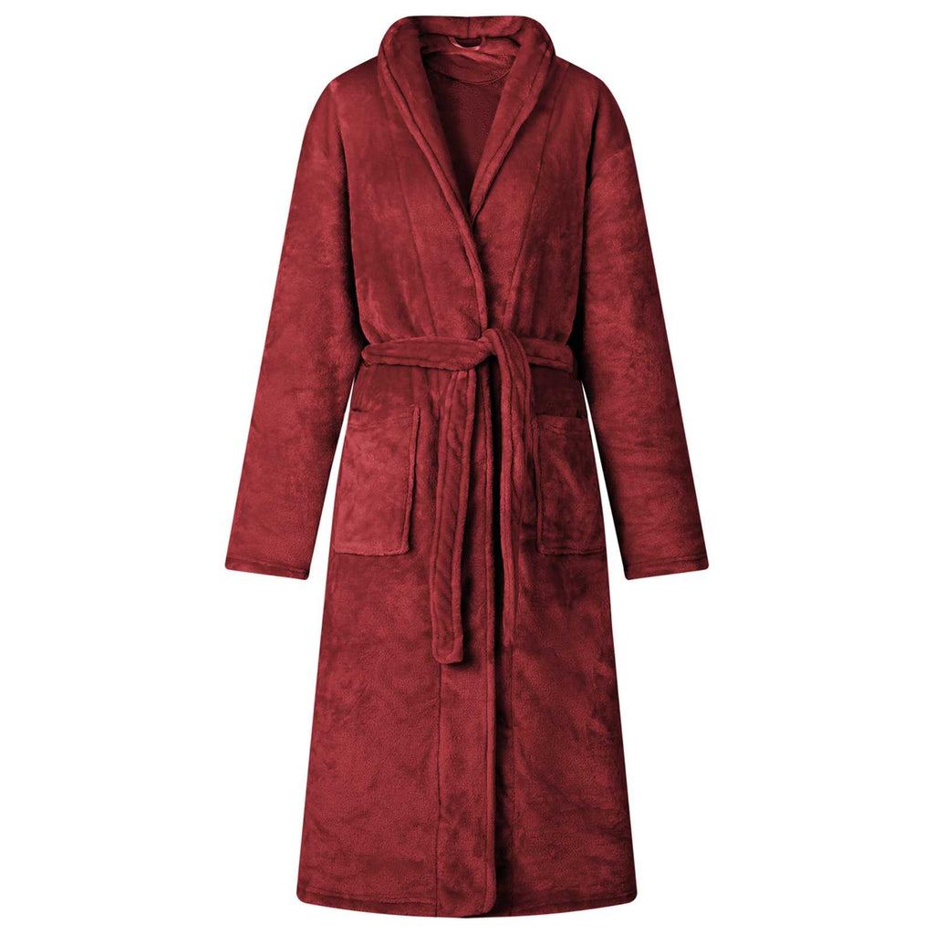 Vidaxl badjas zonder kap bordeaux rood xxl flanel