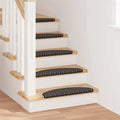 Vidaxl zelfklevende trapmatten 15 st 65 x 21 x 4 cm non-slip antraciet