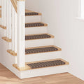 Vidaxl zelfklevende trapmatten 15 st 65 x 21 x 4 cm non-slip bruin