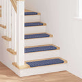 Vidaxl zelfklevende trapmatten gestreept 15 pcs blauw 65 x 21 x 4 cm