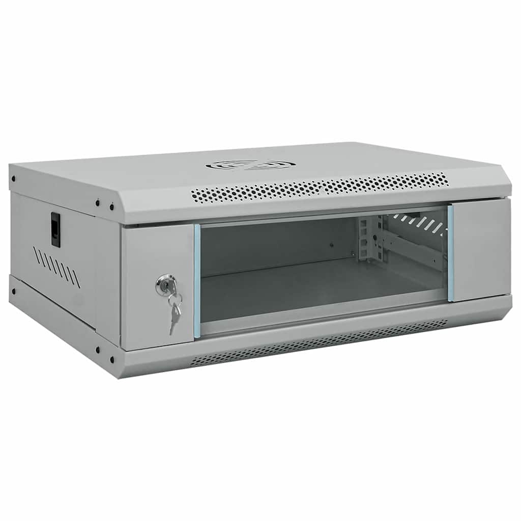 Vidaxl netwerk kabinet met opslag grijs 53 x 35 x 21 cm staal