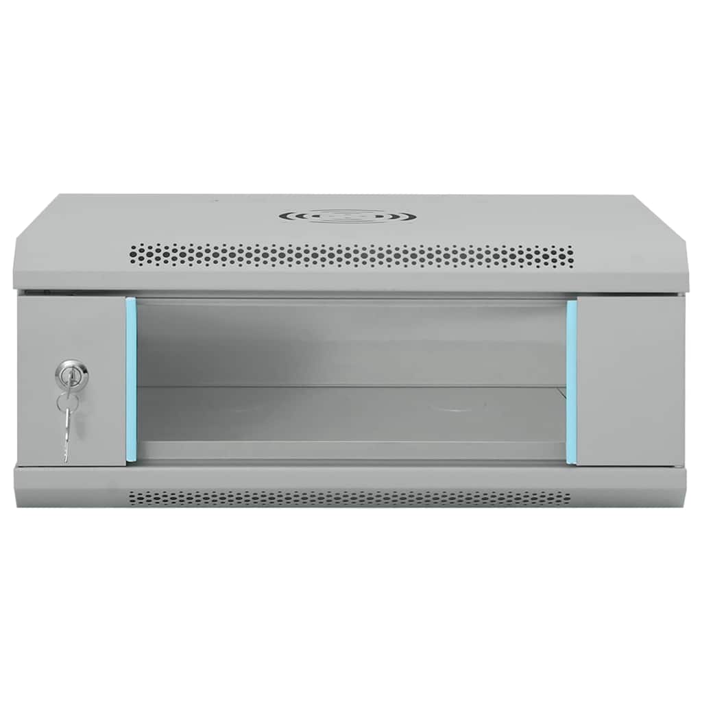 Vidaxl netwerk kabinet met opslag grijs 53 x 35 x 21 cm staal