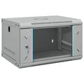 Vidaxl netwerk kabinet met opslag grijs 53 x 45 x 30 cm staal