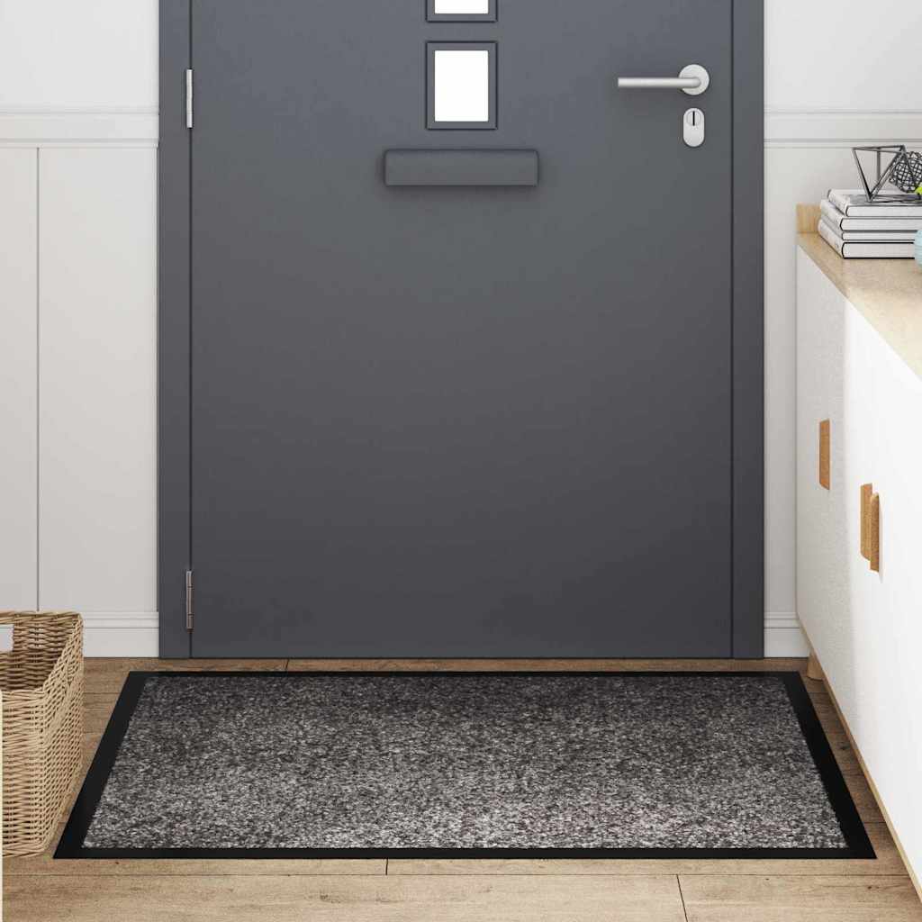 Vidaxl deurmat lichtgrijs 80 x 120 x 1.2 cm teddy stof